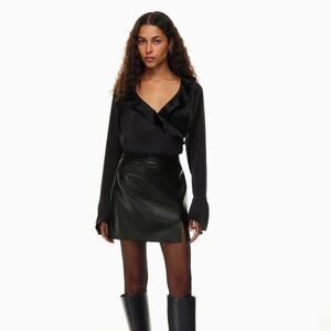Aritzia Patio Vegan Leather Miniskirt